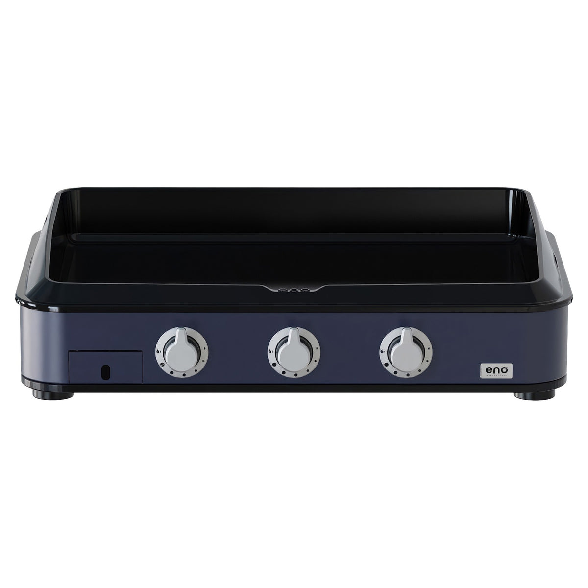 Eno - Ensemble Plancha 3 brûleurs avec couvercle ENOSIGN 80 - Bleu Navy - ENO - Ensemble plancha - - La Guilde Culinaire