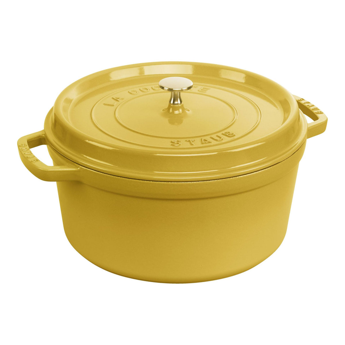 Cocotte ronde en fonte 28 cm - 6,7 L Citron - Staub - Cocotte - 1029104 - La Guilde Culinaire