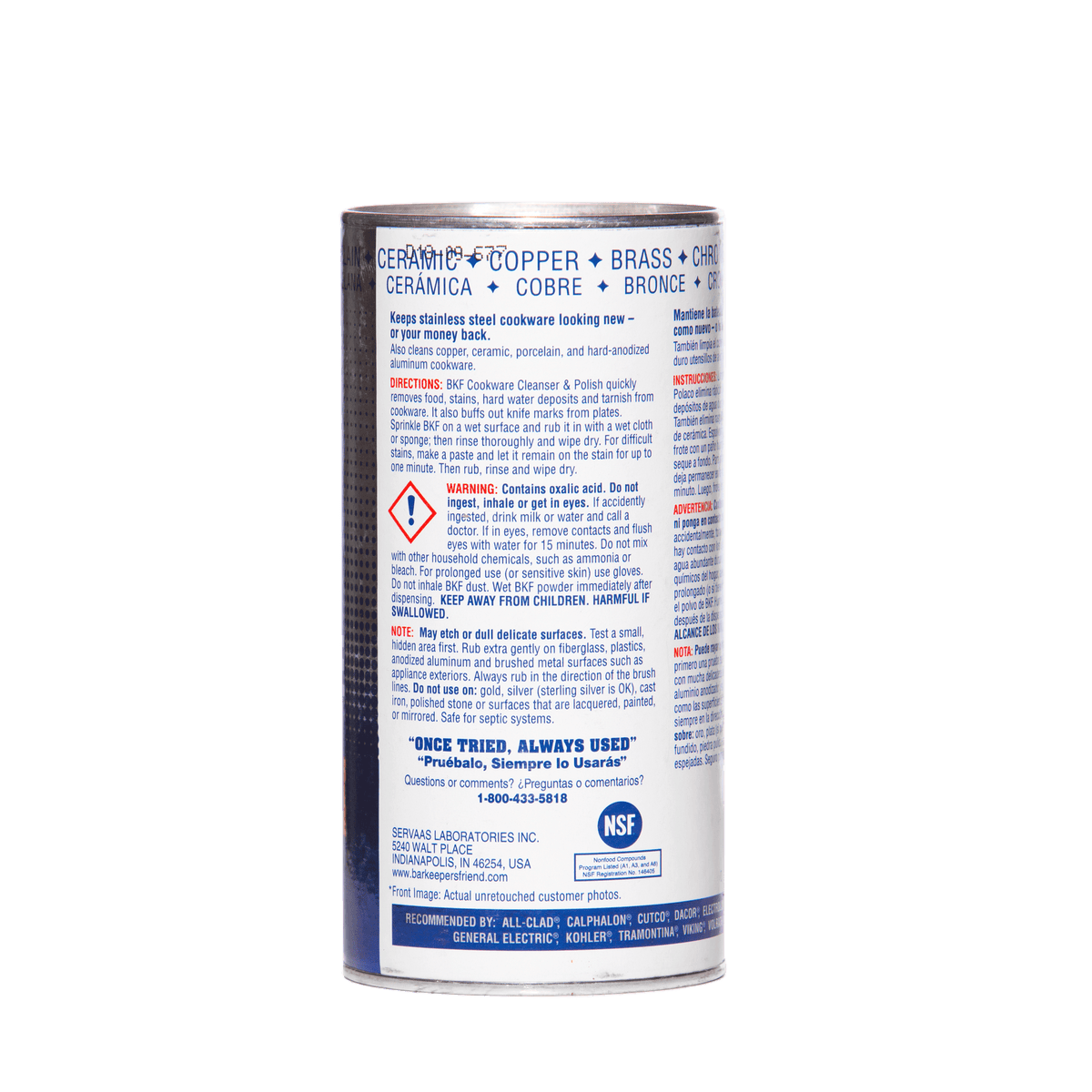 Poudre nettoyante et lustrante 340g - Bar Keepers Friend - Fox Run - Nettoyant - - La Guilde Culinaire