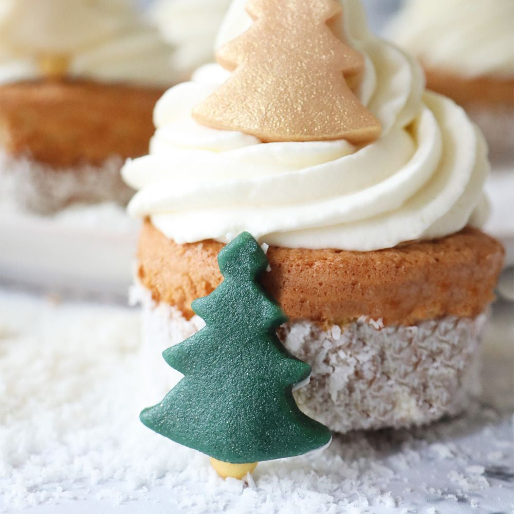 Décorations sapins de Noël en pâte d'amande - ScrapCooking - - - La Guilde Culinaire