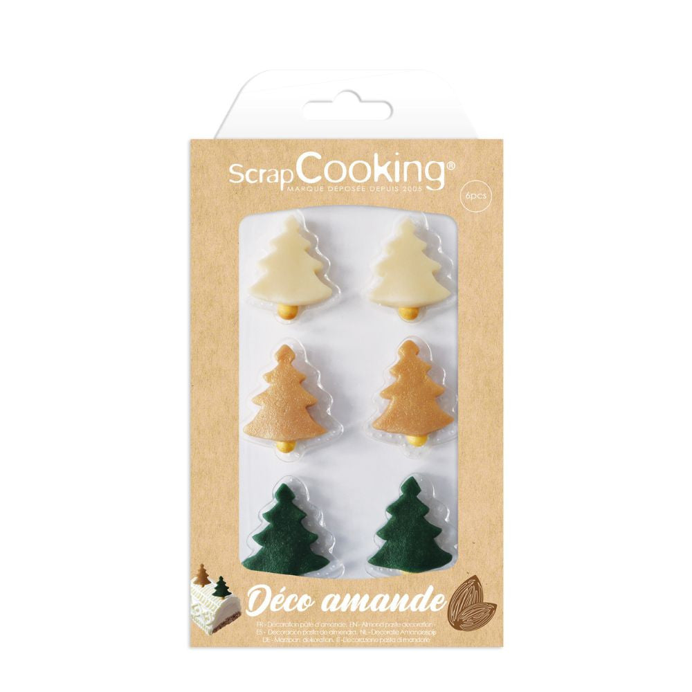 Décorations sapins de Noël en pâte d'amande Default Title - ScrapCooking - - 7606 - La Guilde Culinaire
