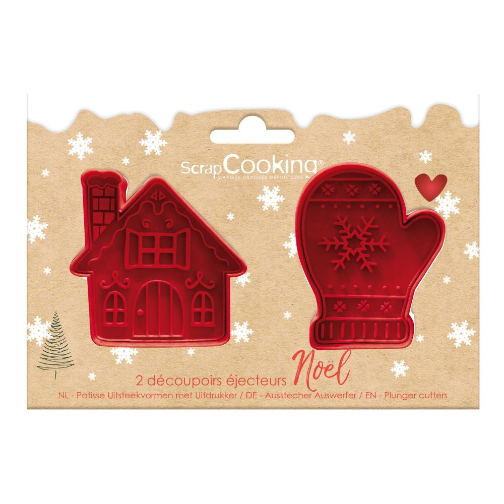 Emporte-pièces éjecteurs pour biscuits Christmas x2 Default Title - ScrapCooking - Accessoire de découpe - 2147 - La Guilde Culinaire