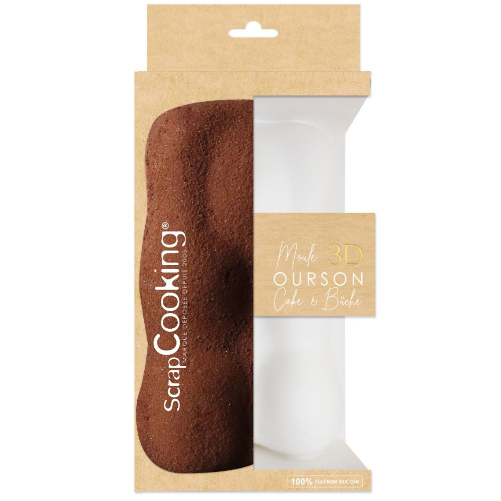 Moule bûche silicone Ourson 3D XXL - Scrapcooking - Moule pour chocolat - - La Guilde Culinaire