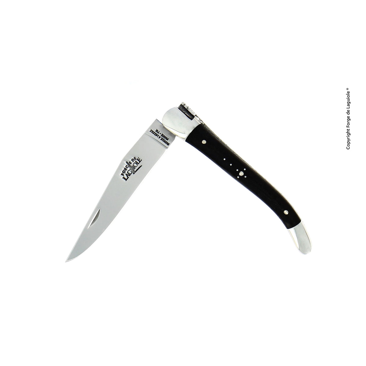 Couteau pliant 9 cm, mitres inox brillant – Laguiole Ébène - Laguiole - Couteau de poche - 00003971 - 129 IN EB BRI - La Guilde Culinaire