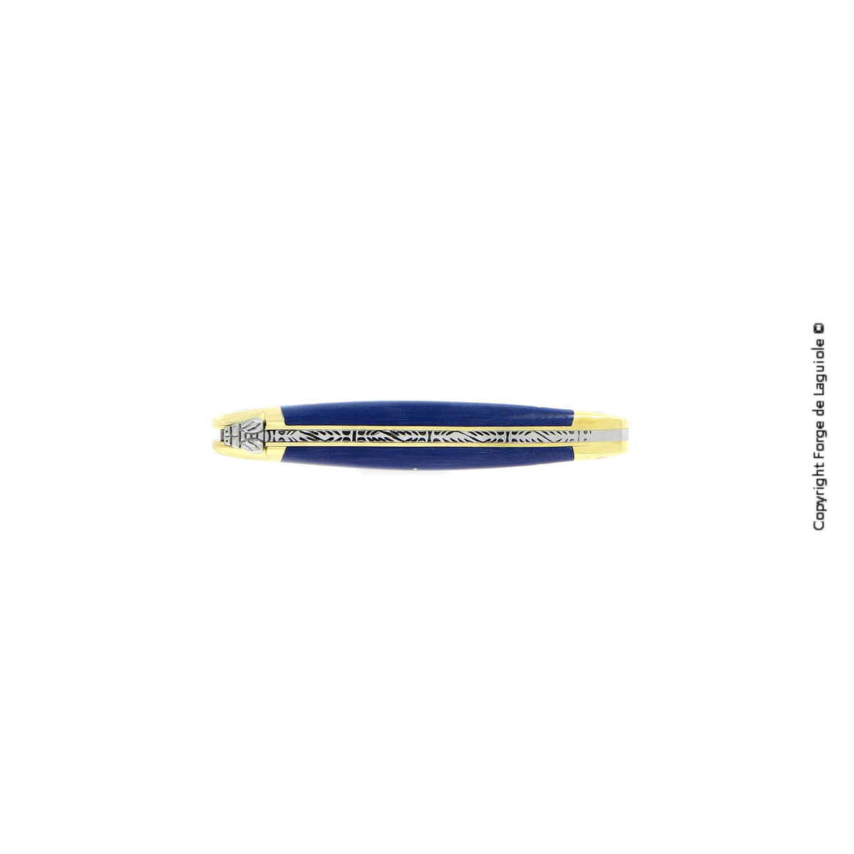 Couteau pliant 9 cm Tissu compressé, mitre Laiton – Laguiole - Laguiole - Couteau de poche - - La Guilde Culinaire