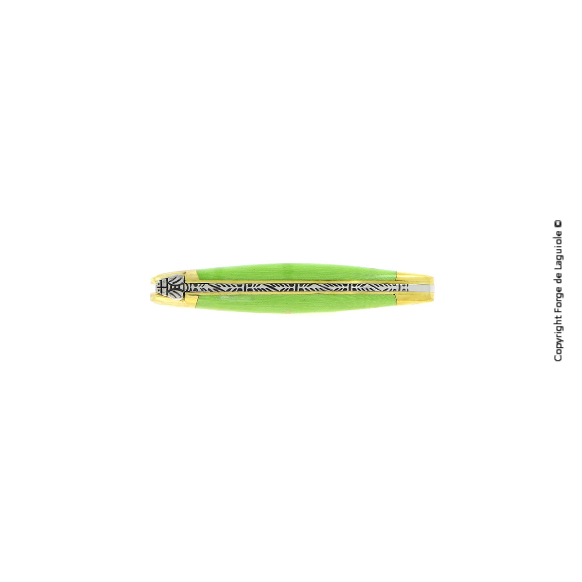 Couteau pliant 9 cm Tissu compressé, mitre Laiton – Laguiole - Laguiole - Couteau de poche - - La Guilde Culinaire