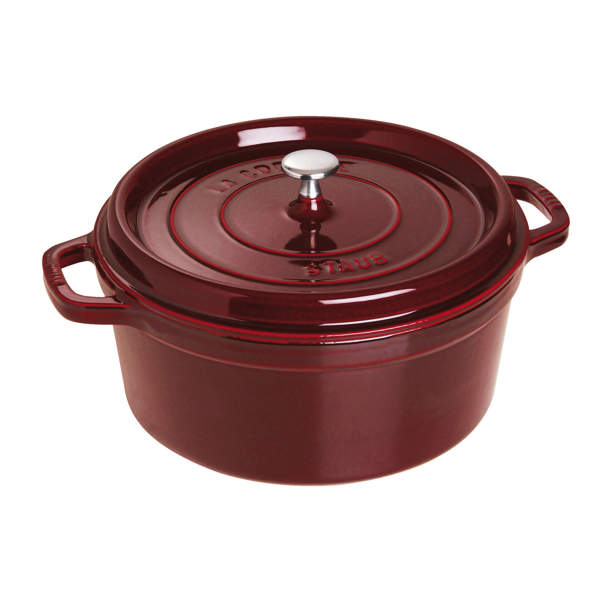Cocotte ronde en fonte 28 cm - 6,7 L Grenadine - Staub - Cocotte - 40509-362 / 1003984 - La Guilde Culinaire