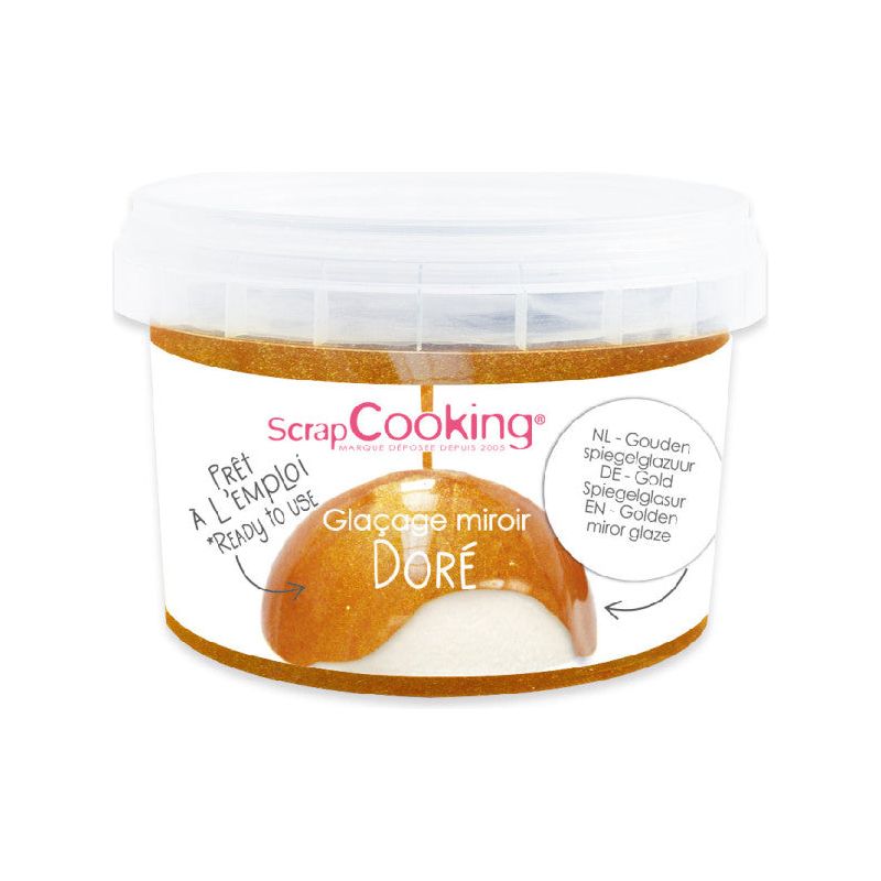 Glaçage miroir prêt à l'emploi doré 300g - Scrapcooking - Glaçage - - La Guilde Culinaire