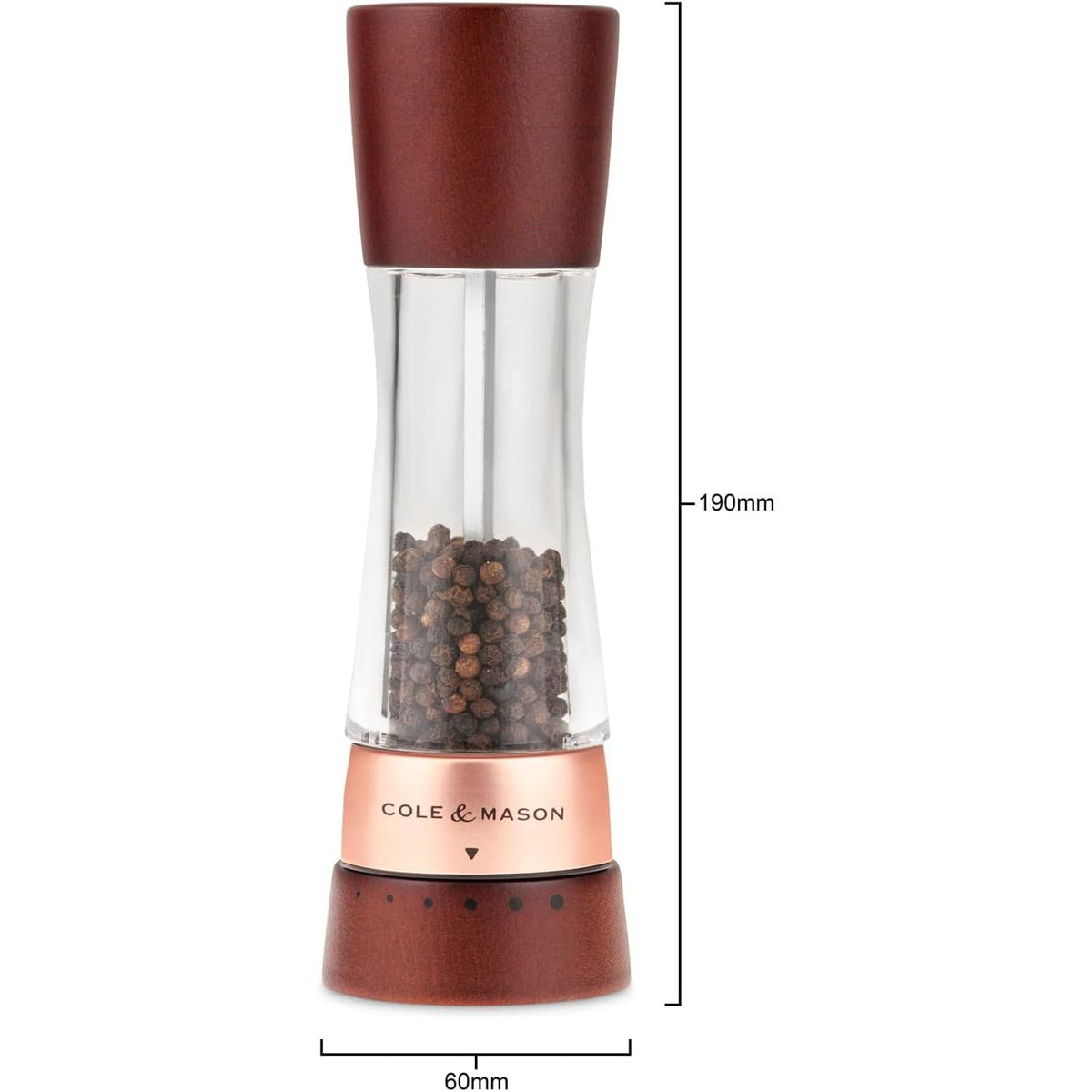Moulin à sel et à poivre Cole & Mason Derwent Châtaigne Rose Or - Cole & Mason - Moulin à poivre et sel - - La Guilde Culinaire