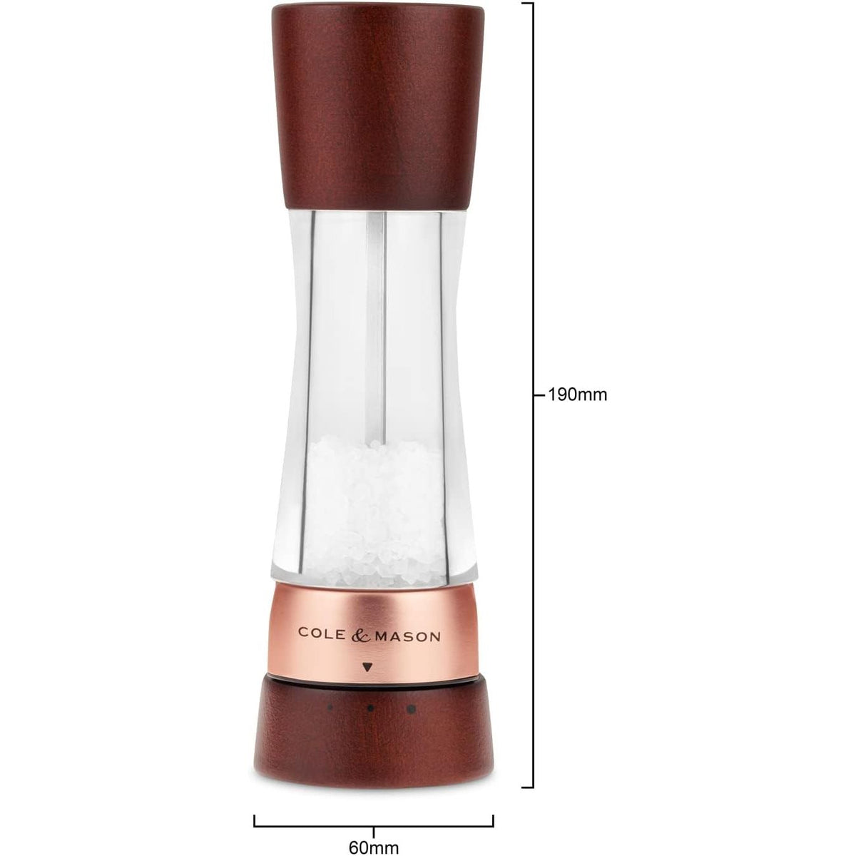 Moulin à sel et à poivre Cole & Mason Derwent Châtaigne Rose Or - Cole & Mason - Moulin à poivre et sel - - La Guilde Culinaire