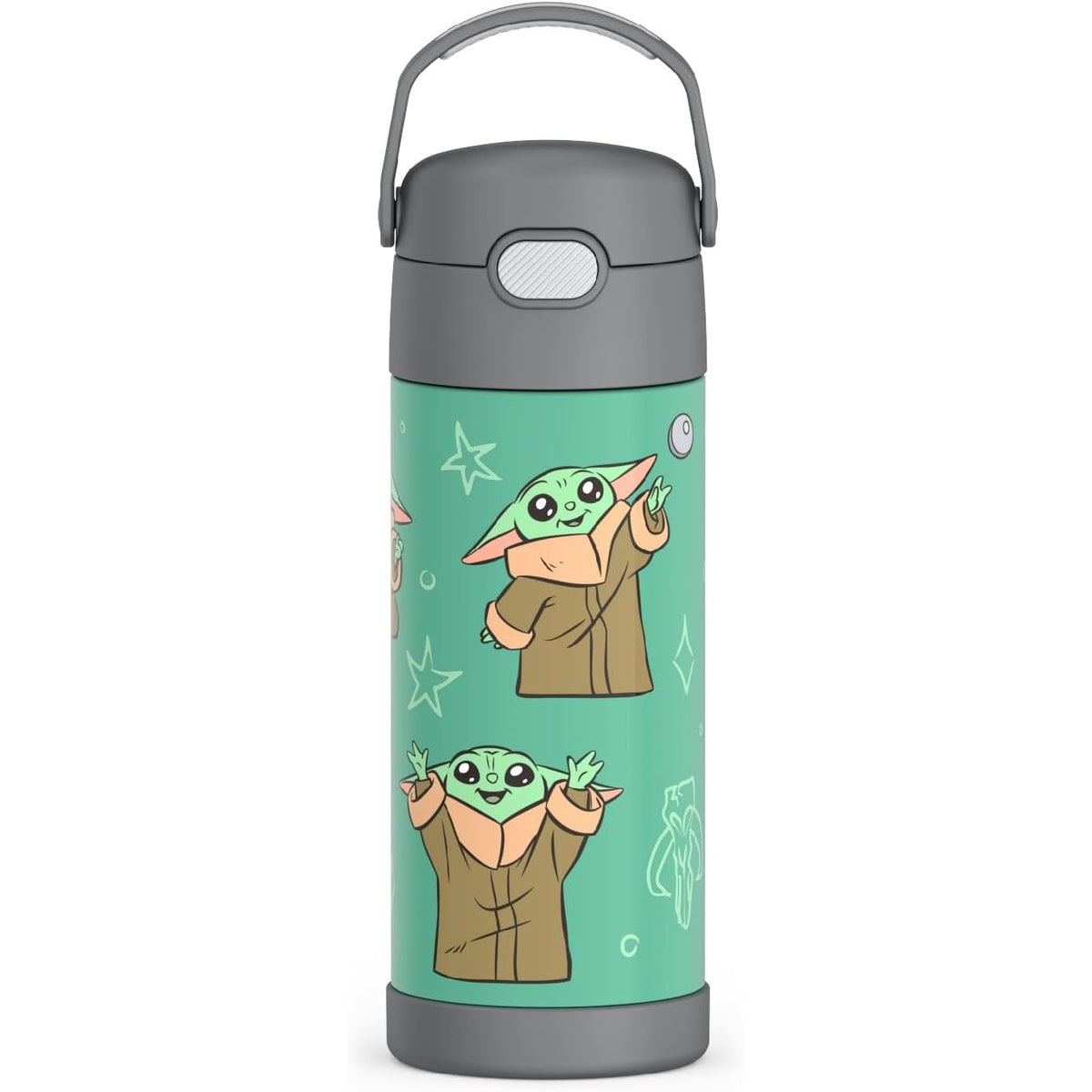Bouteille d'eau FUNtainer avec paille 14oz (410 ml) - Le Mandalorien - Thermos - Bouteille d'eau - - La Guilde Culinaire