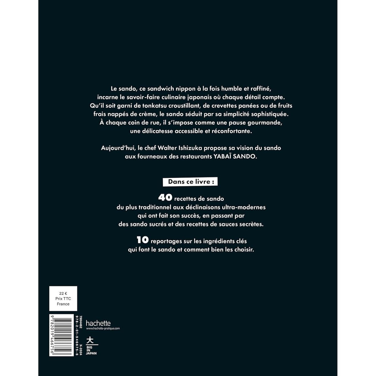 Sando : l'art du sandwich japonais - Hachette Ed. - Livre de cuisine - - La Guilde Culinaire
