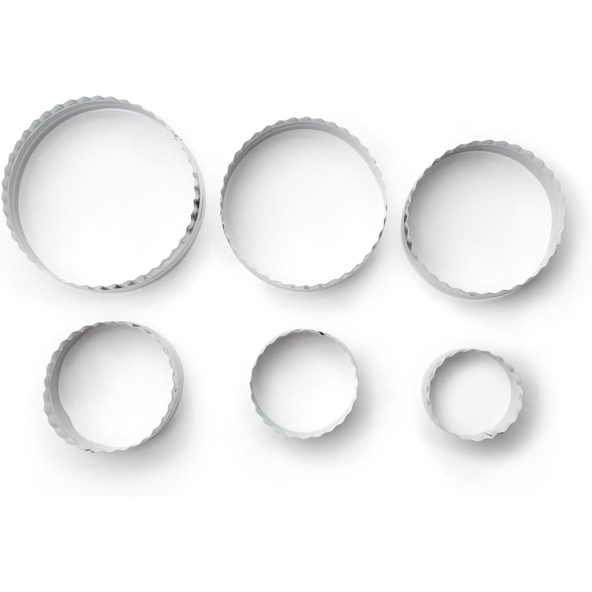 Set d'emporte-pièces ronds unis et froissés double face, 6 pcs - Fox Run - Emporte-pièce - - La Guilde Culinaire