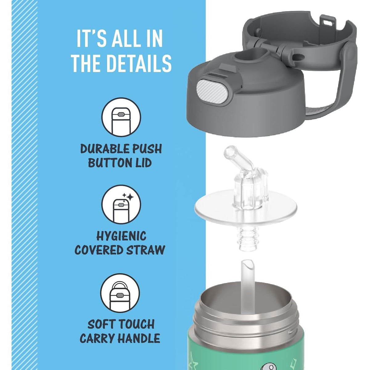Bouteille d'eau FUNtainer avec paille 14oz (410 ml) - Le Mandalorien - Thermos - Bouteille d'eau - - La Guilde Culinaire
