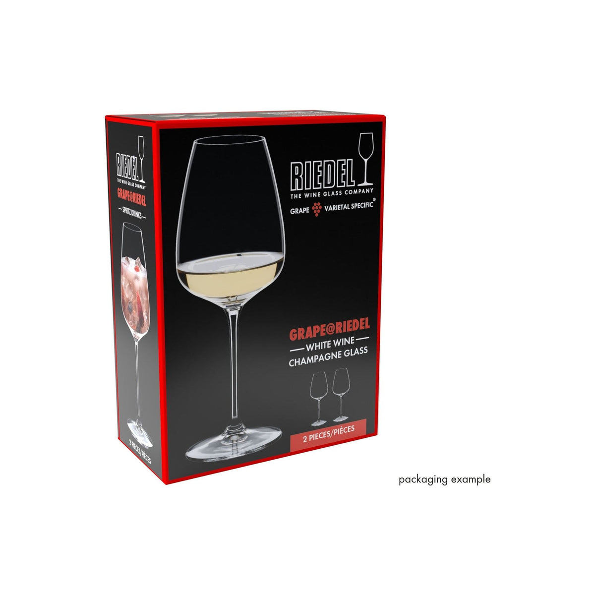 Ensemble de 2 verres Riedel à vin blanc/champagne/spritz - Grape - Riedel - Verre à vin - - La Guilde Culinaire