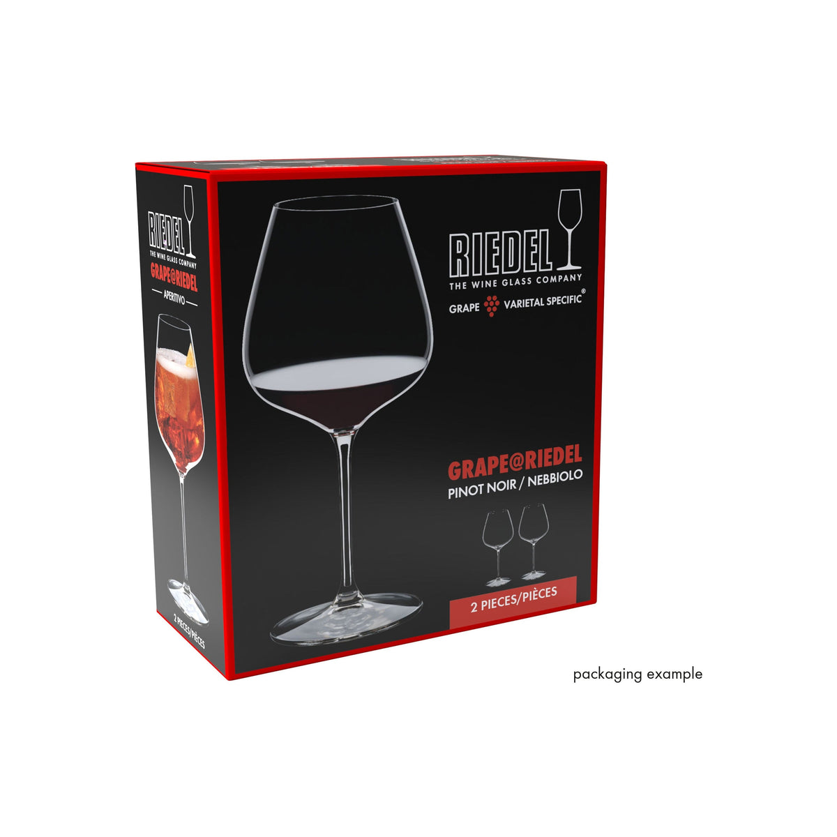 Ensemble de 2 verres Riedel à vin rouge pinot noir/nebbiolo/aperitivo - Grape - Riedel - Verre à vin - - La Guilde Culinaire