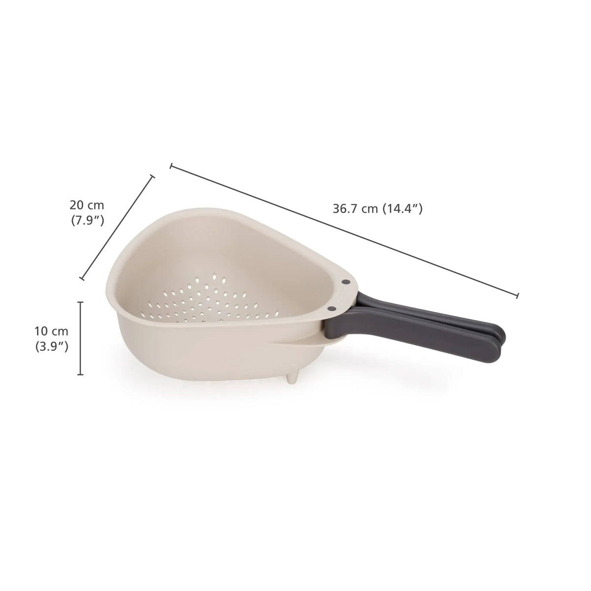Grande passoire blanche Droplet avec poignée pliable - Joseph Joseph - Passoire et écumoire - - La Guilde Culinaire