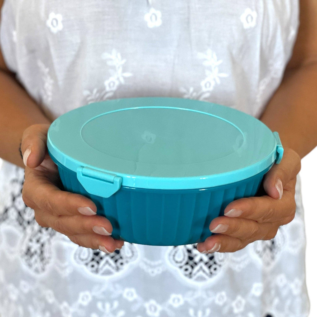 Yumbox Bol Poke avec séparateur 3 parties - Bleu lagon - Yumbox - Boîte à repas - - La Guilde Culinaire