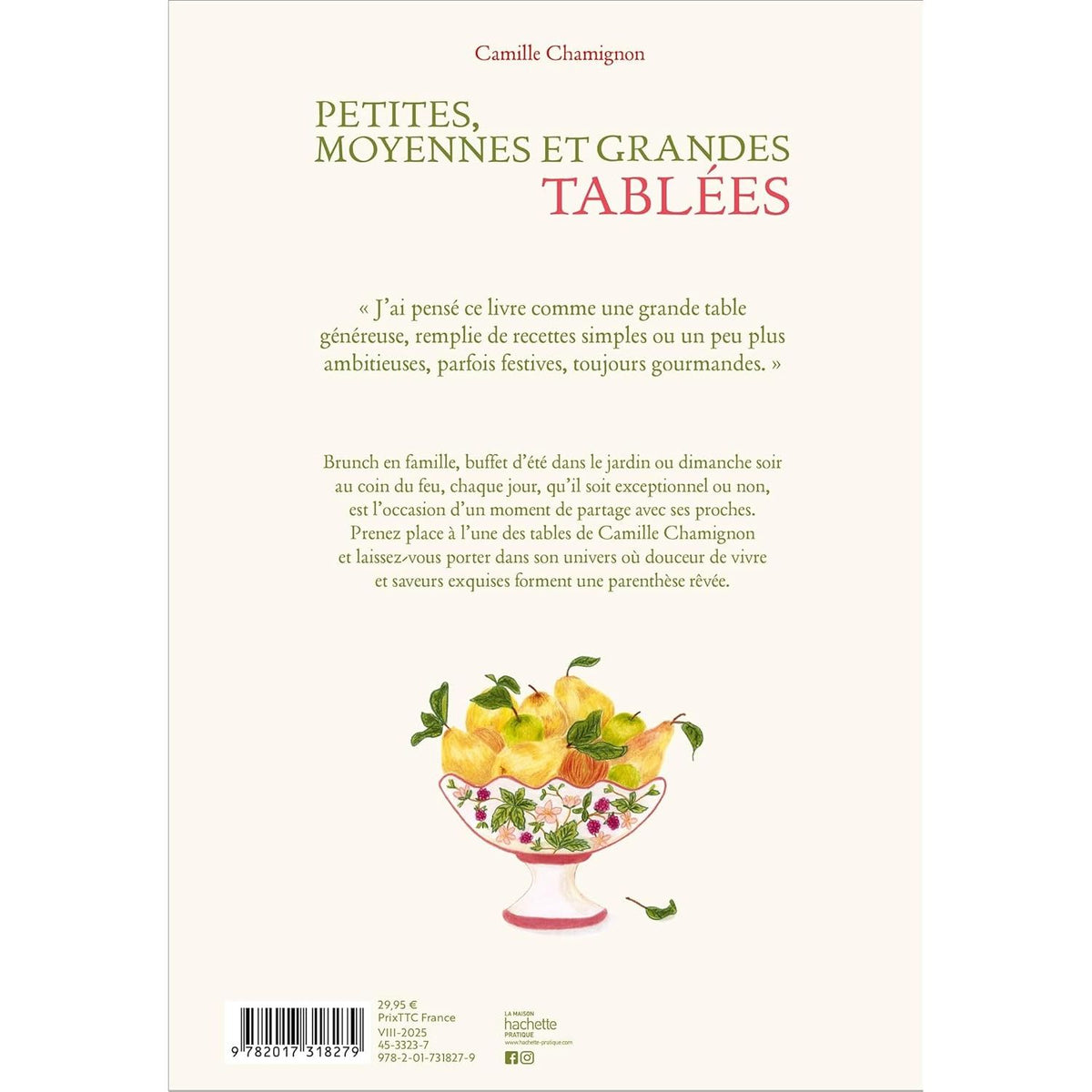Petites, moyennes et grandes tablées - Hachette Ed. - Livre de cuisine - - La Guilde Culinaire