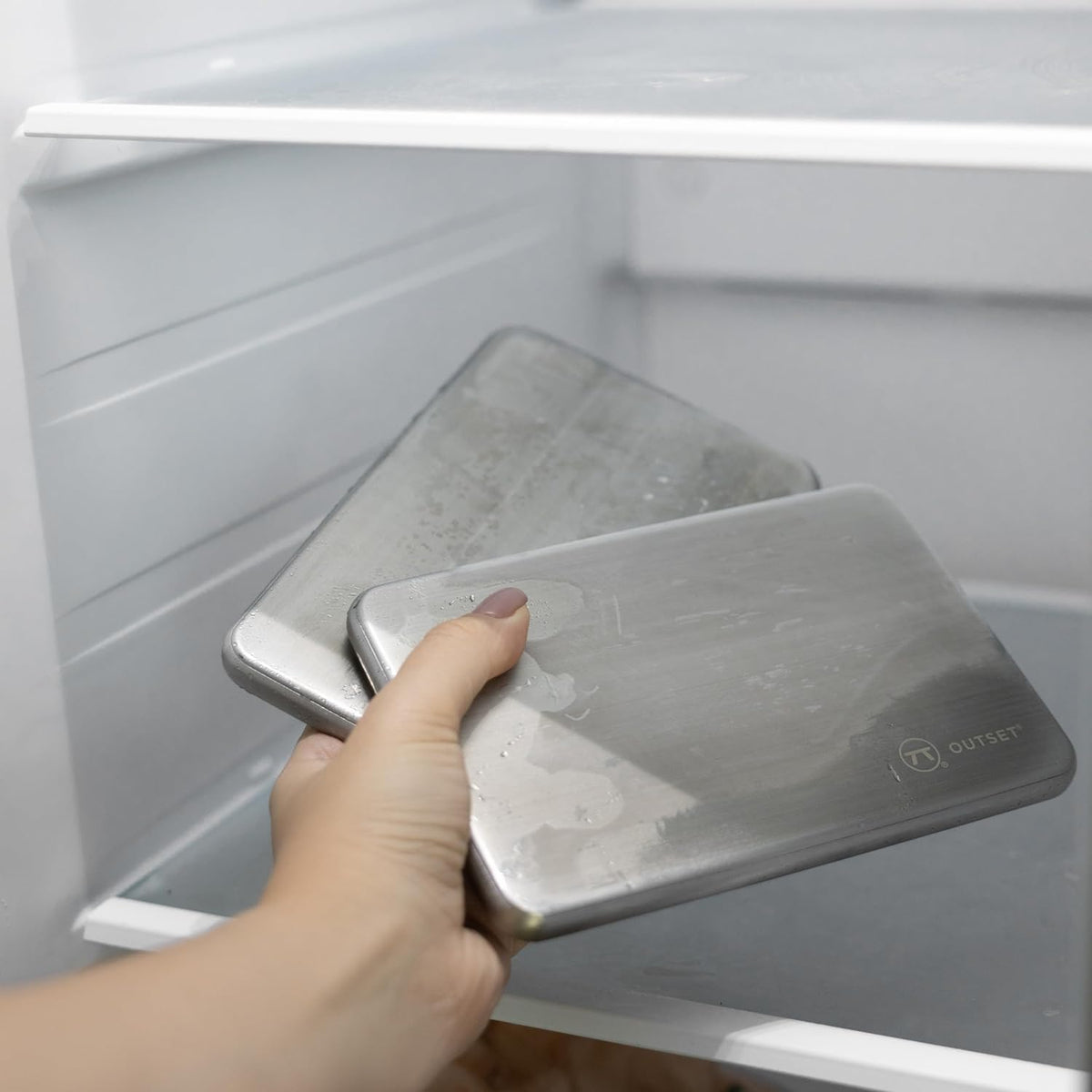 Ensemble de 2 blocs réfrigérants en acier inoxydable - Outset - Bloc réfrigérant - - La Guilde Culinaire