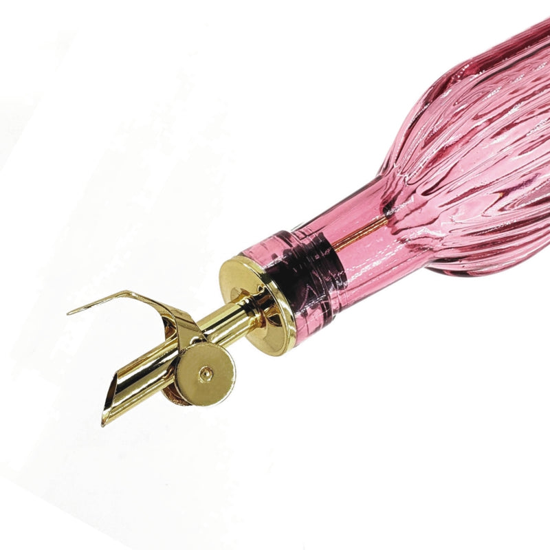 Bouteille d’huile/vinaigre en verre rose 500 ml - Natural Living - Bouteille pour l'huile et vinaigre - - La Guilde Culinaire