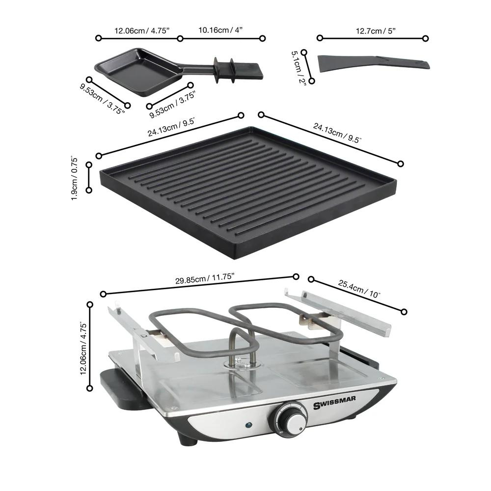 Appareil à raclette, Dessus antiadhésif en aluminium, 4 personnes - Swissmar - Swissmar - Appareil à raclette - - La Guilde Culinaire