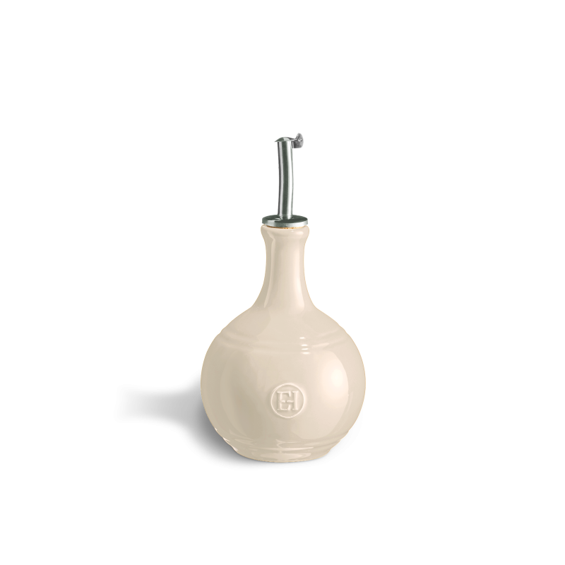 Ballon à Vinaigre - Emile Henry Argile - Écru - Emile Henry - Bouteille pour l'huile et vinaigre - 91020216 - La Guilde Culinaire