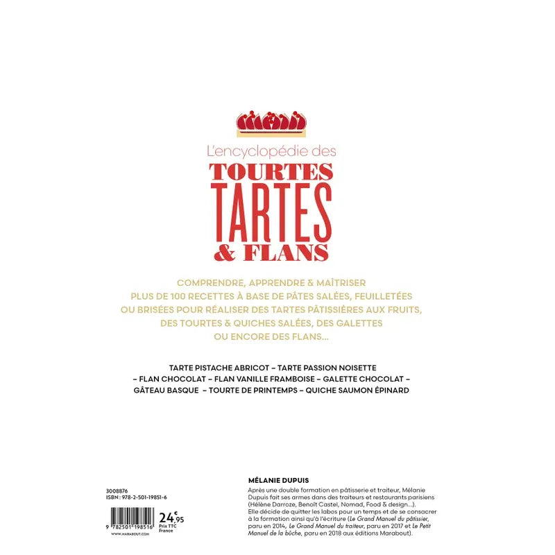 L'encyclopédie des tourtes, tartes et flans - Marabout - Livre de cuisine - - La Guilde Culinaire
