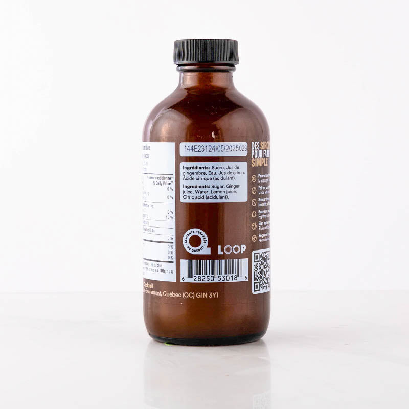Sirop de gingembre 250 ml - Monsieur Cocktail - Sirop - - La Guilde Culinaire