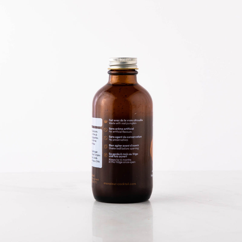 Sirop de Citrouille Épicée 250ml - ÉDITION LIMITÉE - Monsieur Cocktail - Sirop - - La Guilde Culinaire