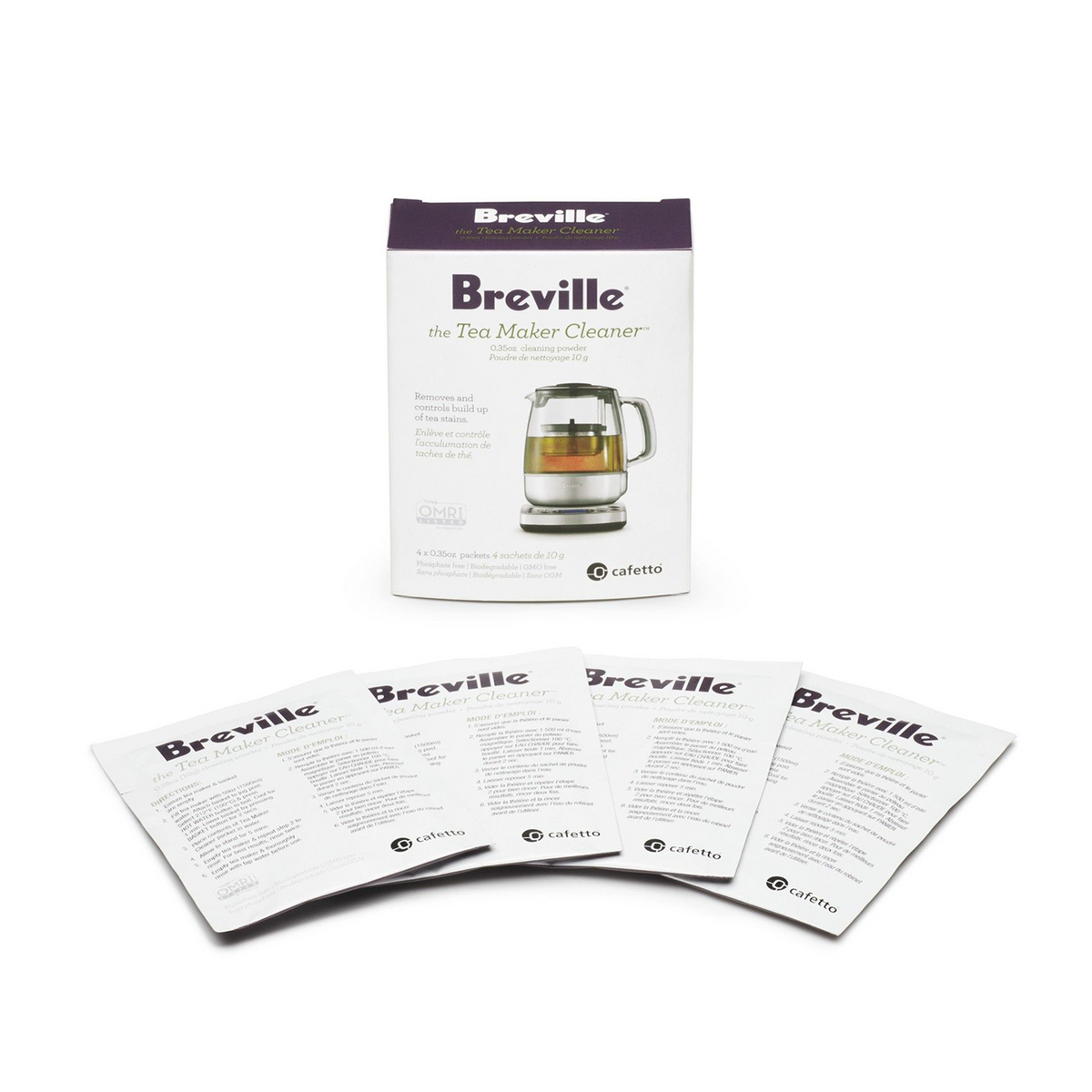 Revive, détachant à thé biologique 4 sachets - Breville - Entretien de machine à café - - La Guilde Culinaire