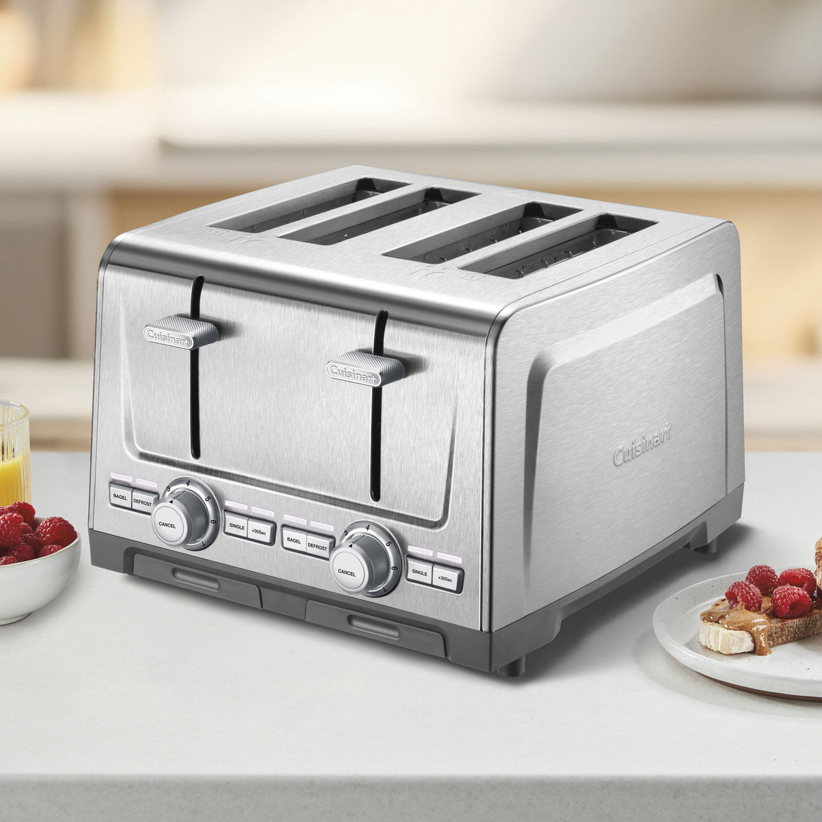 Grille-pain 4 tranches XL en acier inoxydable - Cuisinart - Grille-pain - - La Guilde Culinaire