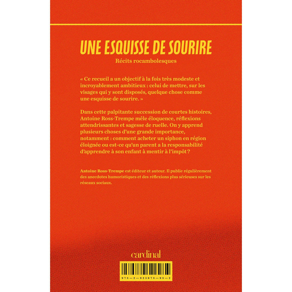Une esquisse de sourire - Cardinal Ed. - Livre de bien-être - - La Guilde Culinaire