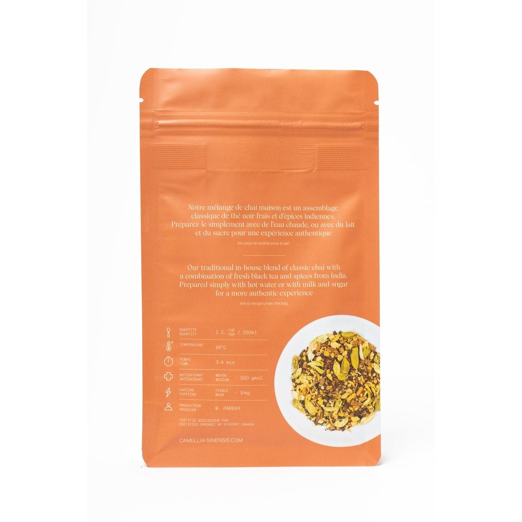 Chai Camellia biologique (sac de 75g) - Camellia Sinensis - Thé et infusion - - La Guilde Culinaire