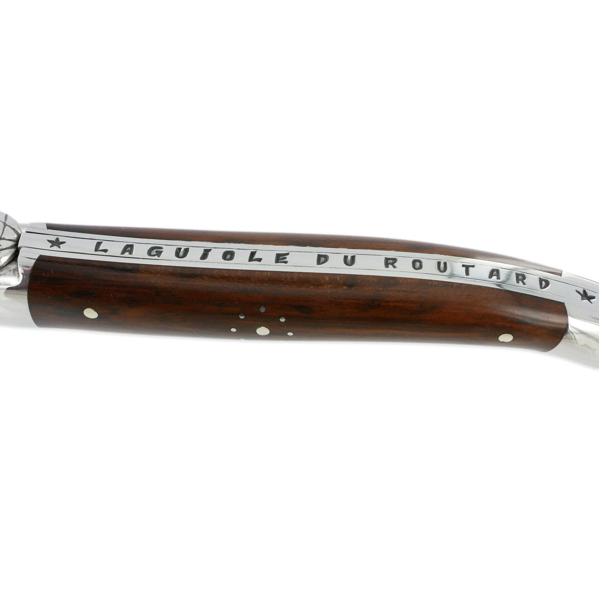 Couteau pliant 11 cm, mitre inox brillant, Amourette + Étui Buron Chocolat – Laguiole - Laguiole - Couteau de poche - - La Guilde Culinaire