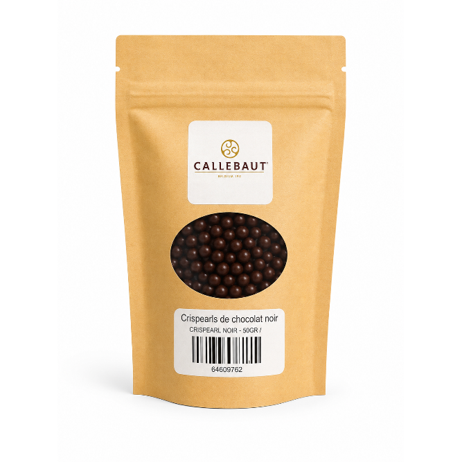 Crispearls de chocolat noir 50GR - Callebaut - Perle croustillante - CRISPEARL NOIR - 50GR - La Guilde Culinaire