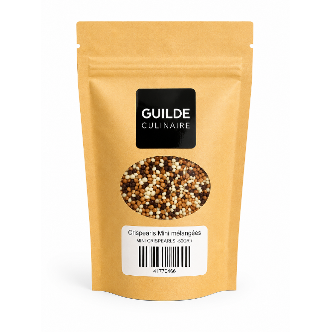 Crispearls Mini mélangées 50GR - Callebaut - Perle croustillante - MINI CRISPEARLS -50GR - La Guilde Culinaire