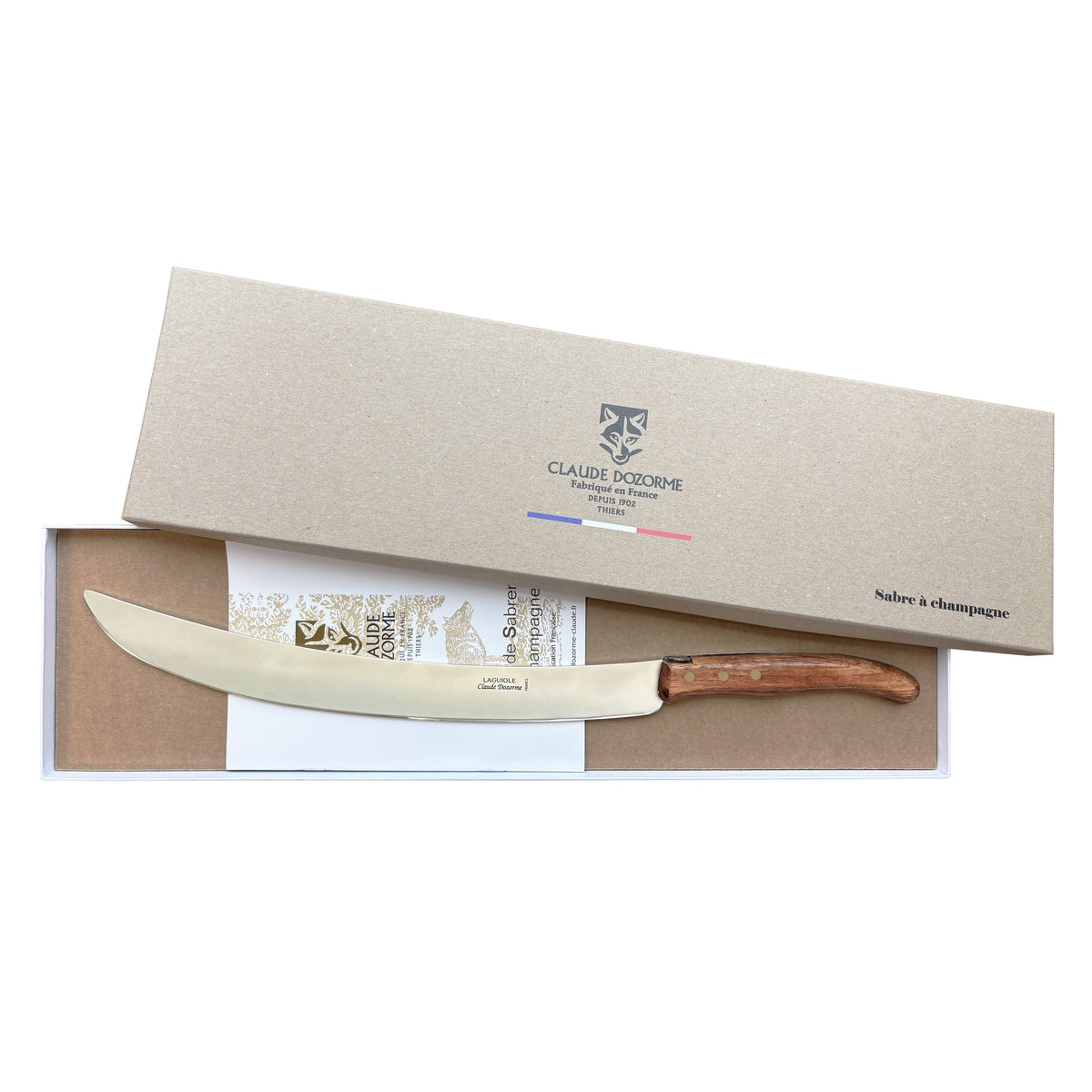 Sabre à Champagne - Claude Dozorme Bois de Kotibé - Claude Dozorme - Sabre à champagne - D6.40.063.51 - La Guilde Culinaire