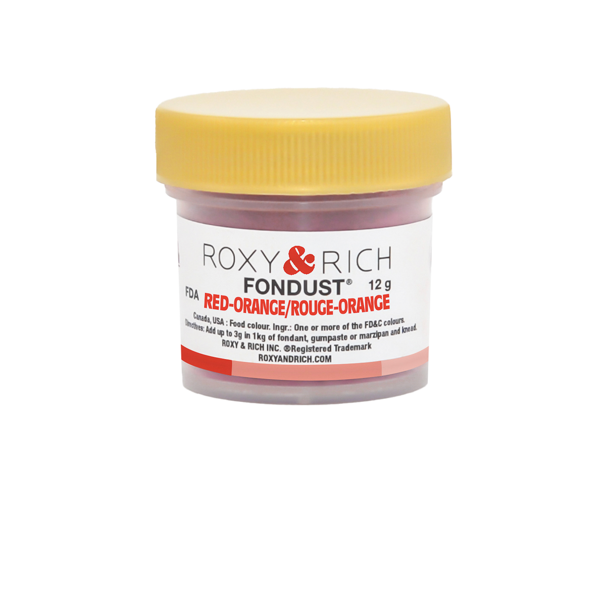 Colorant FONDUST Rouge Orange 12g - Roxy & Rich - Colorant alimentaire hydrosoluble - F15-009 - La Guilde Culinaire