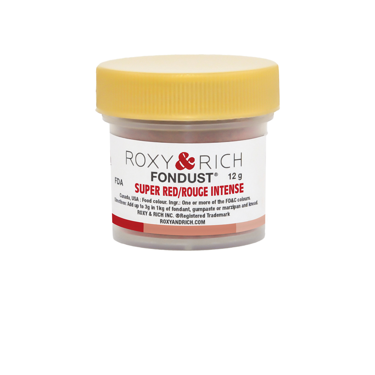 Colorant FONDUST Rouge Intense 12g - Roxy & Rich - Colorant alimentaire hydrosoluble - F15-012 - La Guilde Culinaire