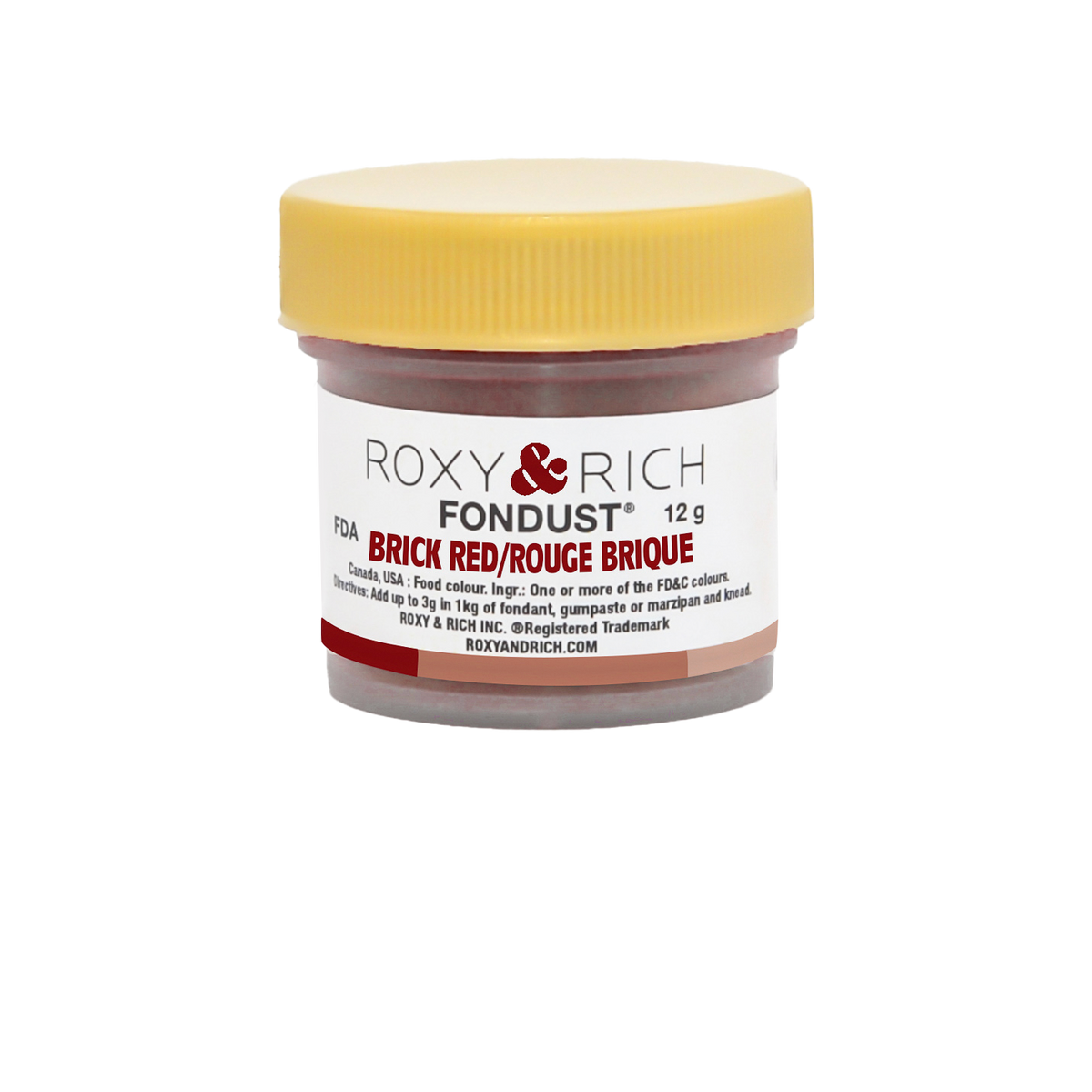 Colorant FONDUST Rouge Brique 12g - Roxy & Rich - Colorant alimentaire hydrosoluble - F15-013 - La Guilde Culinaire