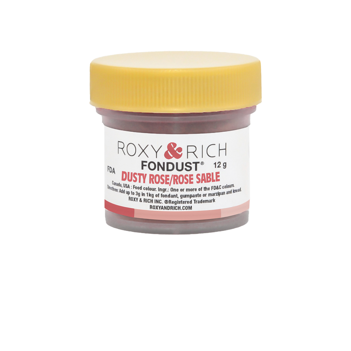 Colorant FONDUST Rose Sable 12g - Roxy & Rich - Colorant alimentaire hydrosoluble - F15-016 - La Guilde Culinaire