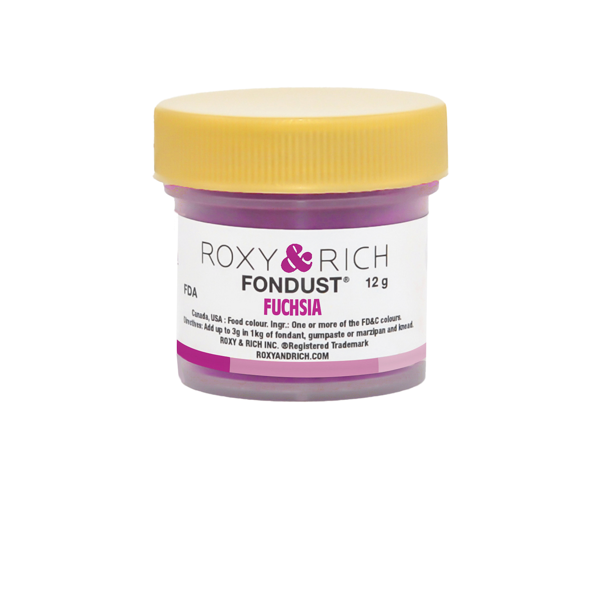 Colorant FONDUST Fushia 12g - Roxy & Rich - Colorant alimentaire hydrosoluble - F15-019 - La Guilde Culinaire