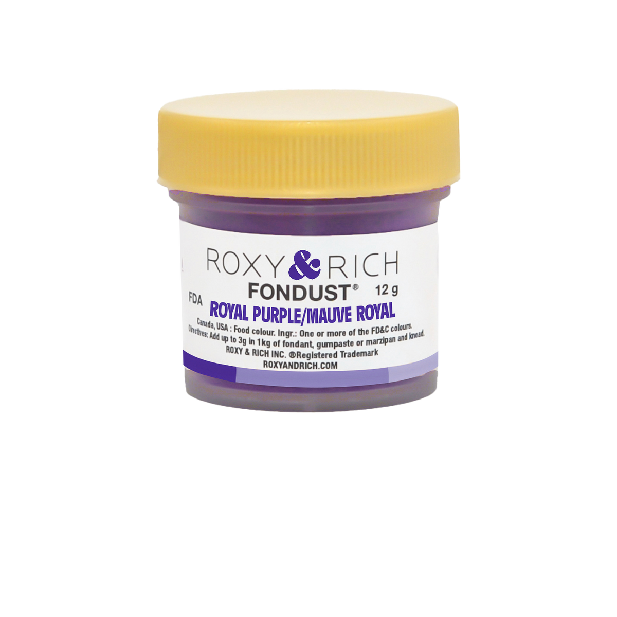 Colorant FONDUST Mauve Royal 12g - Roxy & Rich - Colorant alimentaire hydrosoluble - F15-020 - La Guilde Culinaire