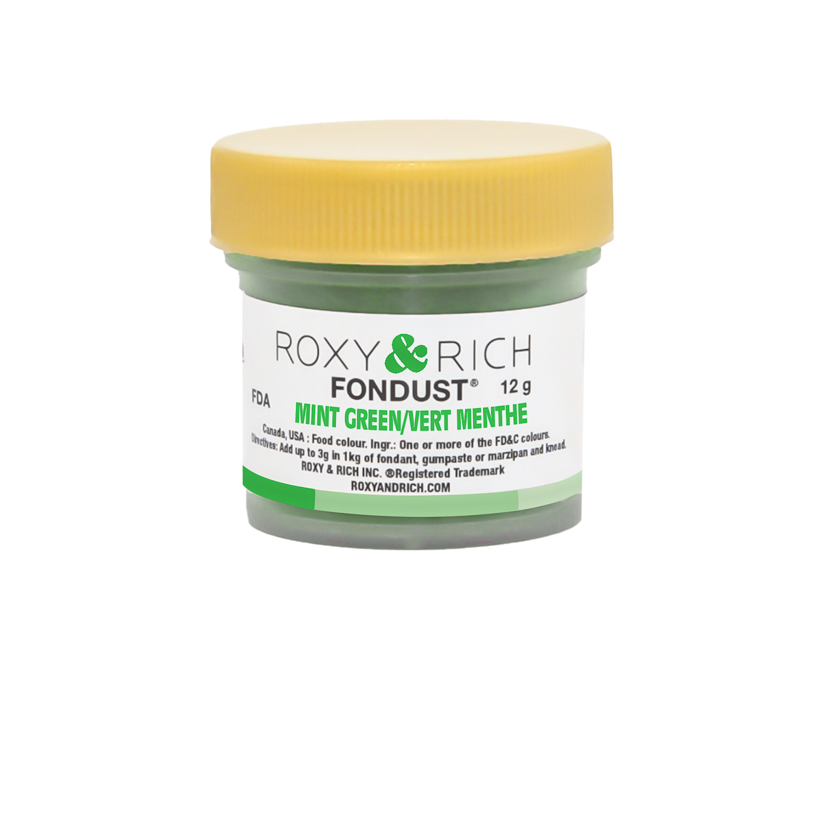 Colorant FONDUST Vert Menthe 12g - Roxy & Rich - Colorant alimentaire hydrosoluble - F15-027 - La Guilde Culinaire