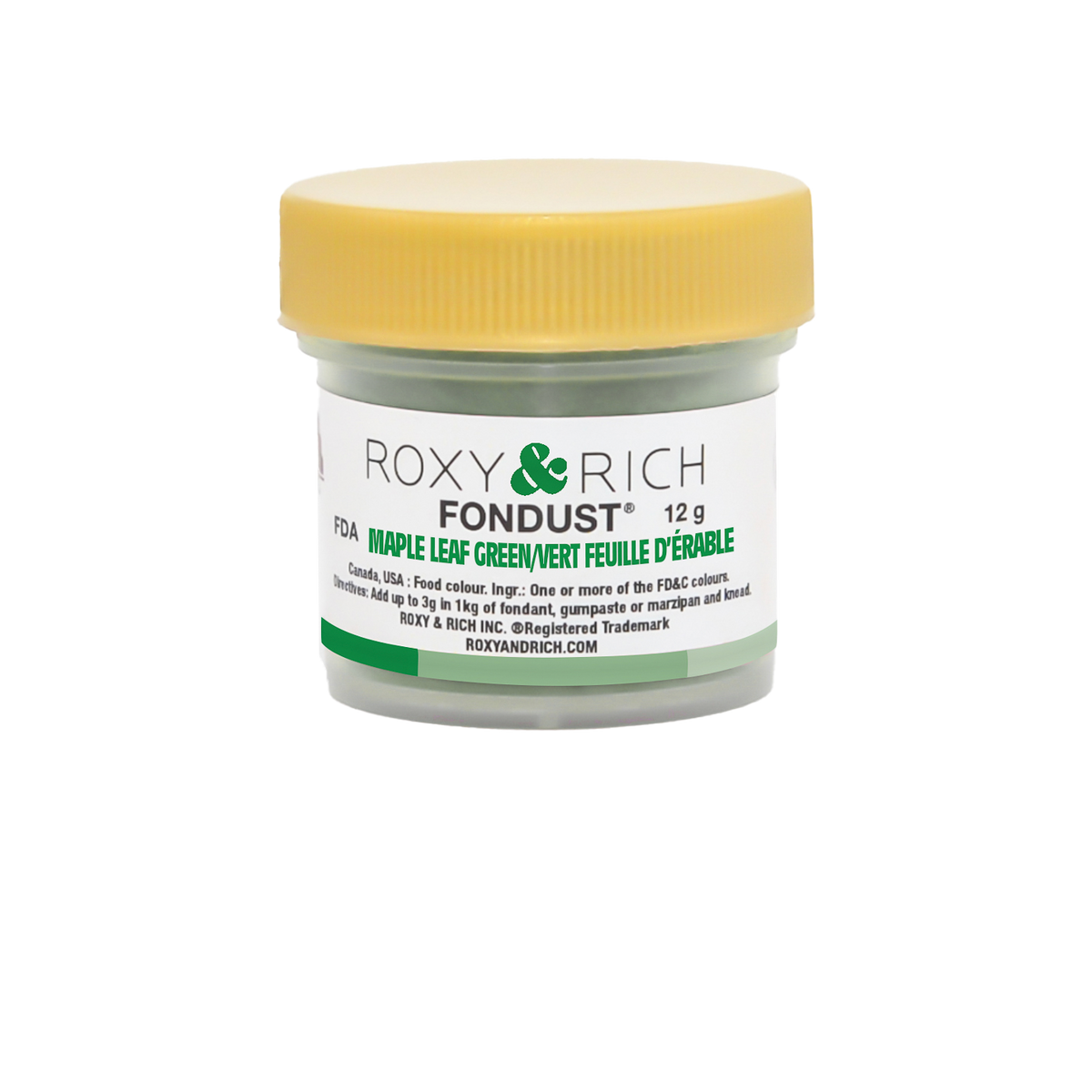 Colorant FONDUST Vert Feuille d'Érable 12g - Roxy & Rich - Colorant alimentaire hydrosoluble - F15-028 - La Guilde Culinaire