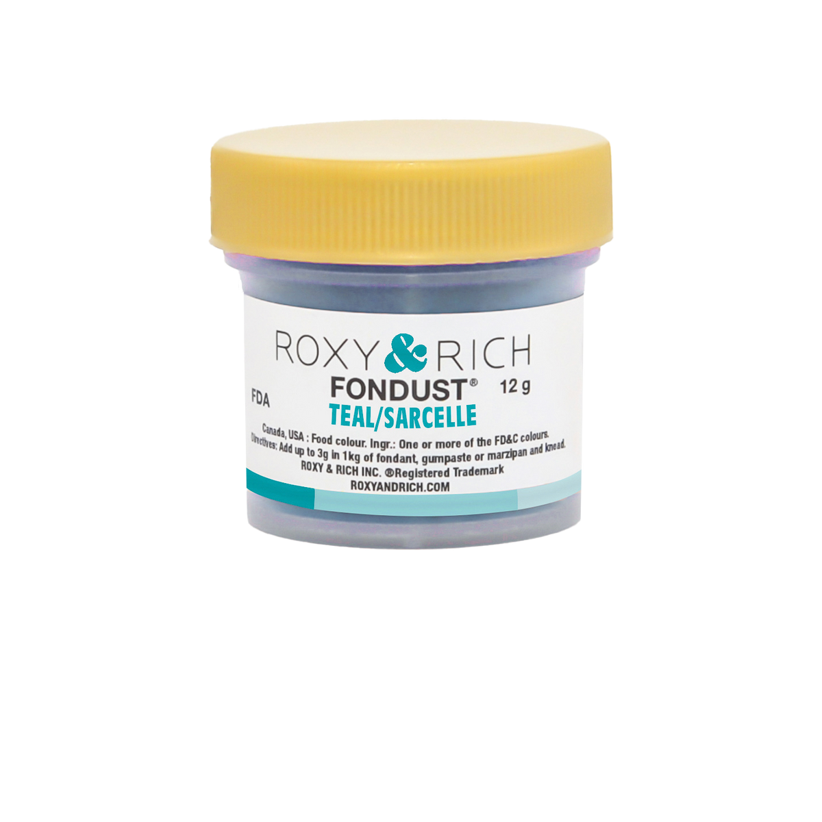 Colorant FONDUST Sarcelle 12g - Roxy & Rich - Colorant alimentaire hydrosoluble - F15-030 - La Guilde Culinaire