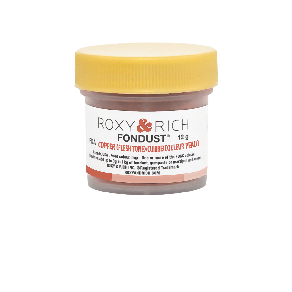 Colorant FONDUST Cuivre (couleur peau) 12g - Roxy & Rich - Colorant alimentaire hydrosoluble - F15-033 - La Guilde Culinaire
