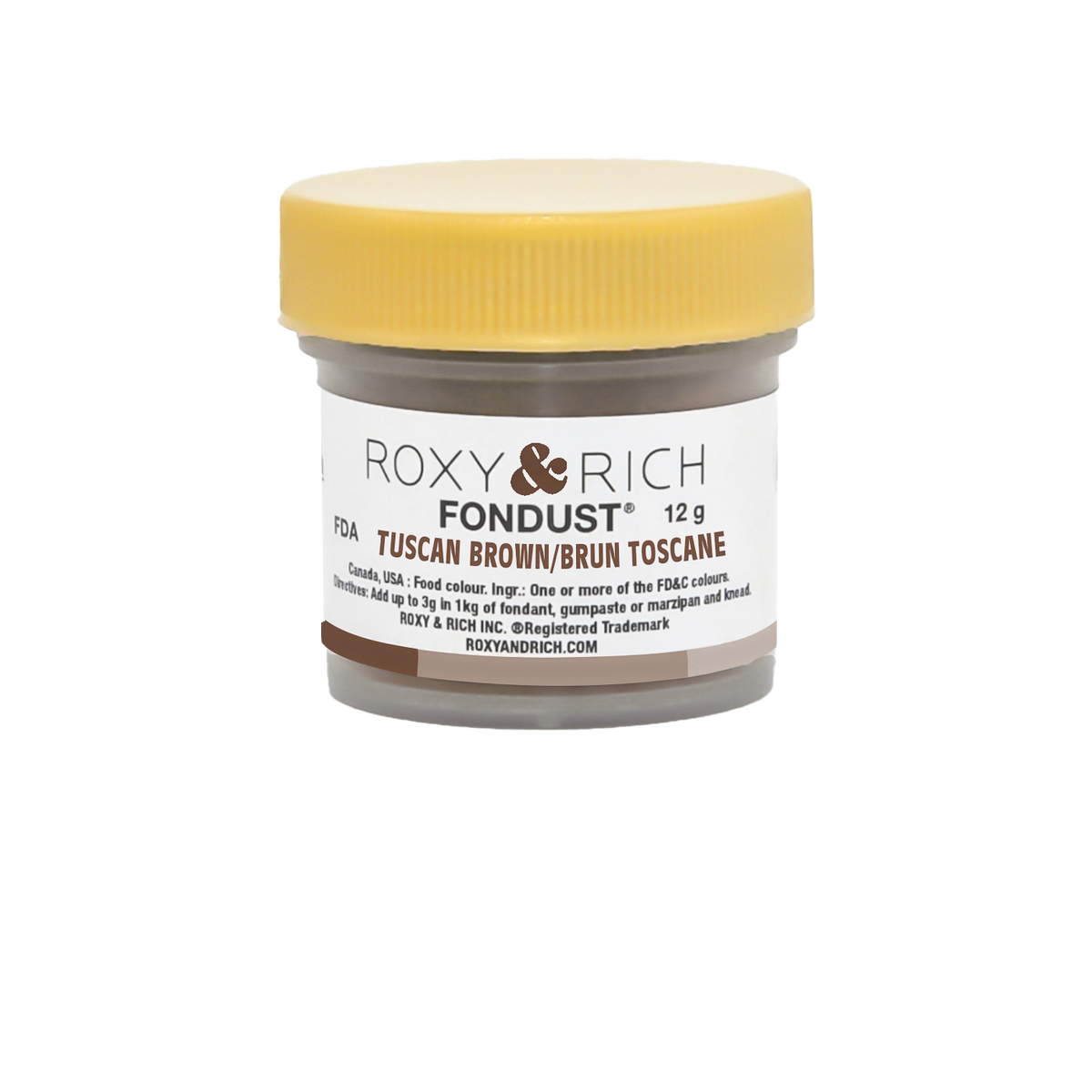 Colorant FONDUST Brun Toscane 12g - Roxy & Rich - Colorant alimentaire hydrosoluble - F15-034 - La Guilde Culinaire
