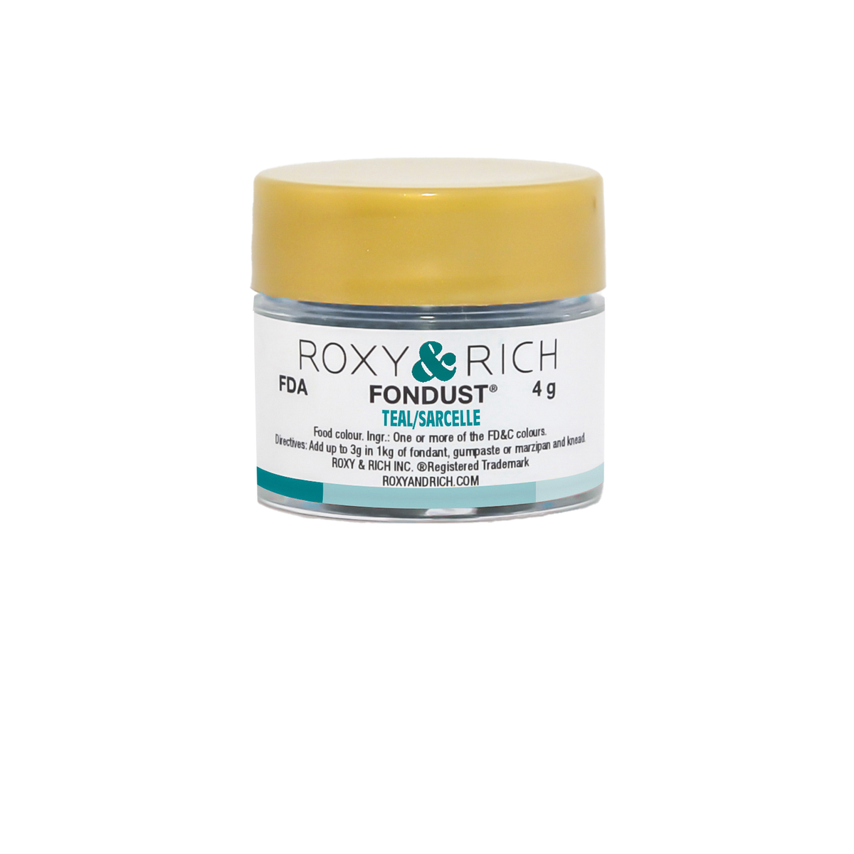 Colorant FONDUST Sarcelle 4g - Roxy & Rich - Colorant alimentaire hydrosoluble - F4-030 - La Guilde Culinaire